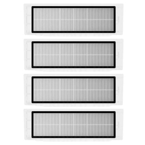 Lot de 4 filtres HEPA pour aspirateur Xiaomi Roborock S6 S5 MAX S60 S65 S5 S50 S55 E25 E35