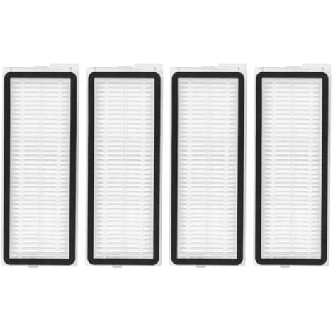 Lot de 4 filtres HEPA pour Roborock Qrevo S/Qrevo S5V/Qrevo Pro/Qrevo Plus/Qrevo MaxV/Qrevo Curv/Qrevo Curve/Qrevo Edge/Qrevo Curv S5X/Qrevo EDGE S5A/QV 35A/QV 35S accessoires d'aspirateur robot