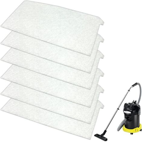 Lot de 4 filtres plissés plats KFI 7420 et lot de 4 filtres à air KFI 7520 compatibles avec l'aspirateur Kärcher 1.629-731.0 AD4 et AD4 Premium Ash.
