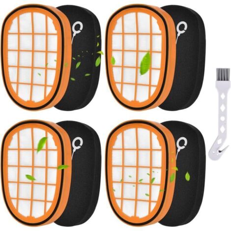 Lot de 4 filtres pour aspirateur sans fil Philips SpeedPro Max Aqua FC6812 FC6813 FC6822 FC6823 FC6826 FC6723/01 FC6901-FC6904 XC7042/01 XC8045/01 XC8147/01 Filtre pour Philips FC5005/01