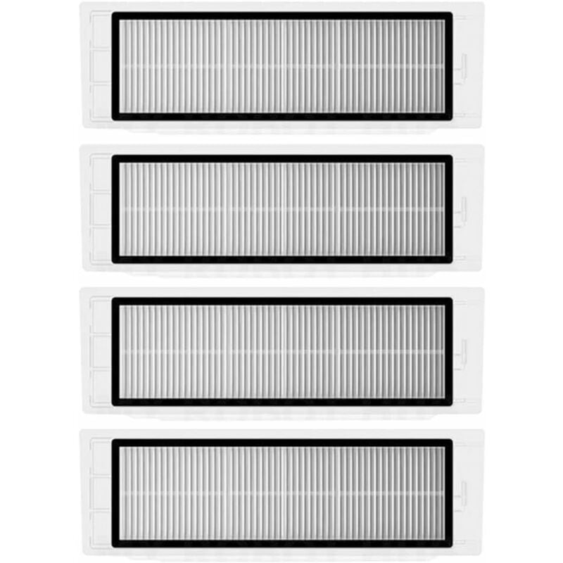 Lot de 4 filtres pour aspirateur Xiaomi Roborock S6 S5 max S60 S65 S5 S50 S55 E25 E35 - White