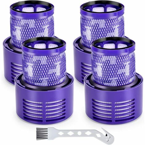 Lot de 4 Filtres pour Dyson V10 Motorhead Cyclone Animal Absolute SV12 Aspirateur Accessoire Sans Fil Remplace DY-969082-01 Cisea
