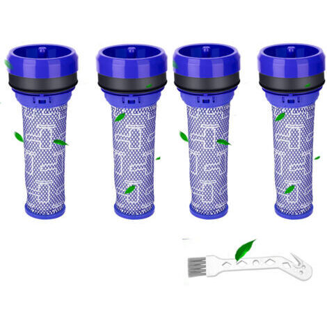 Lot de 4 Filtres Pré-Moteur pour Aspirateur Dyson DC37 DC33C DC39 DC28C DC53 92341301, lavables Pre Motor Filtres pour aspirateur Dyson, 4 filtres et 1 outil de nettoyage（DC39）