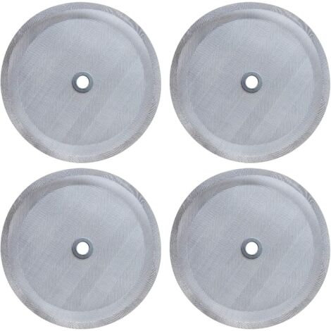 Lot de 4 filtres réutilisables en acier inoxydable 304 pour cafetière à piston – Maille fine 100 points – Compatible avec Bodum et autres marques