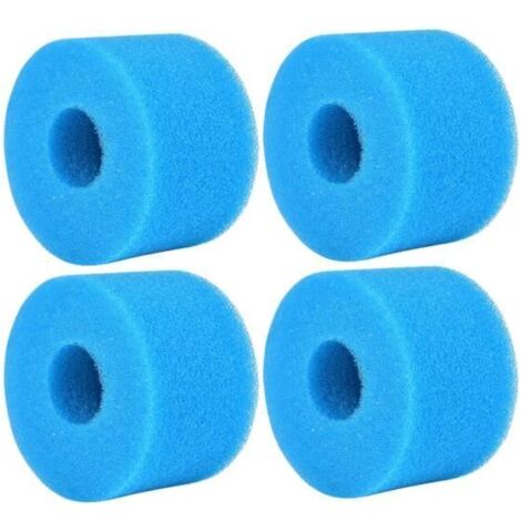 Lot de 4 Filtres Spa S1 en Mousse, Type Éponge Filtrante S1, Réutilisables et Lavables