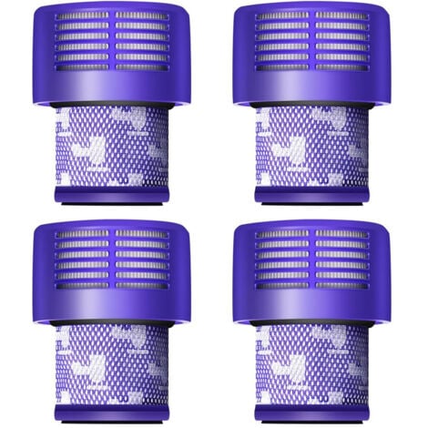 TOOLIVE 4 filtres V10 pour aspirateur Dyson, lot de 4 filtres de rechange pour aspirateur Dyson V10, V10 Absolute, V10 Animal, V10 Motorhead, SV12 pièce de rechange P/N 969082-01