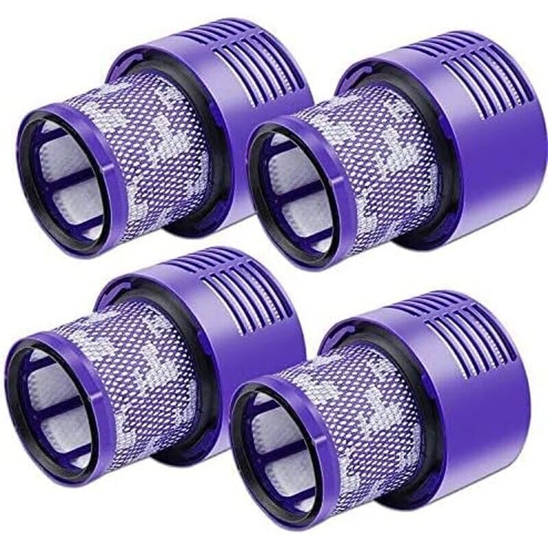 Lot de 4 filtres V10 pour aspirateur Dyson, lot de 4 filtres de rechange pour aspirateur Dyson V10, V10 Absolute, V10 Animal, V10 Motorhead, SV12