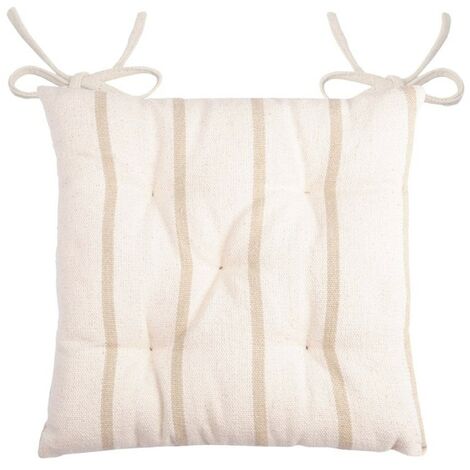 Lot de 4 galettes de chaise 5 points 40x40 St Trop lin coton