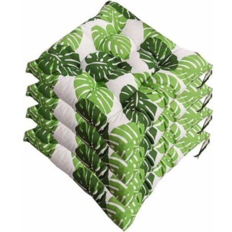 Lot de 4 galettes de Chaise, Coussin de Chaise Souple Rembourré avec Liens Décoration Portable Maison Bureau Multi Colore,Soft Seat Cushion 40 x 40 cm