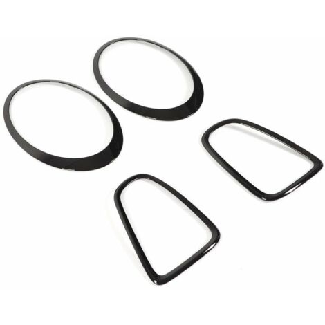 Lot de 4 garnitures de protection de phare arrière noir brillant pour Mini R56 R57 R58 R59 Cooper S JCW 2007-2015