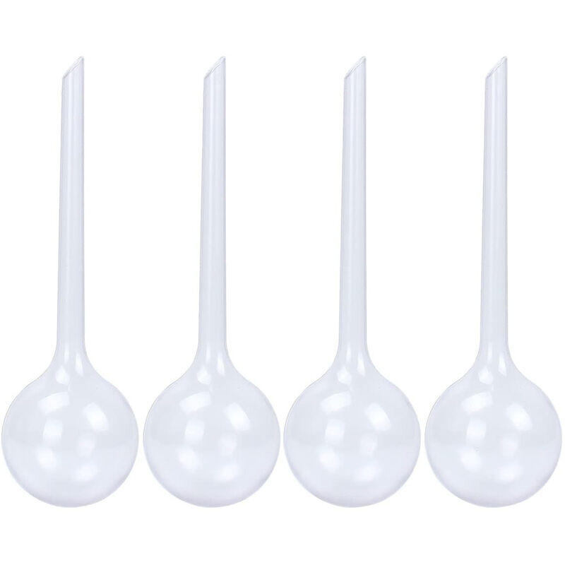 Petites Ecrevisses - Lot de 4 Globes Arrosage Automatique en Plastique Boule Irrigation 8cm de Diamètre Système Arrosage de Jardin - Transparent