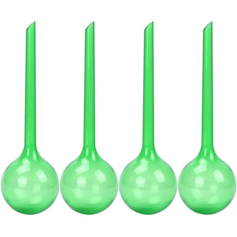 Petites Ecrevisses - Lot de 4 Globes Arrosage Automatique en Plastique Boule Irrigation 8cm de Diamètre Système Arrosage de Jardin - Vert