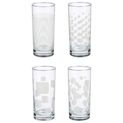 Lot de 4 Gobelets à Eau "Toni'eau" 48cl Transparent