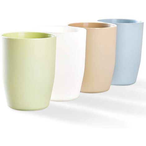 Lot de 4 Gobelets en plastique pour salle de bain