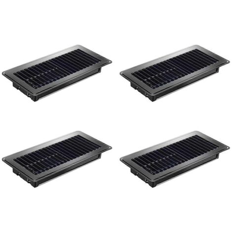 Lot de 4 grilles d'aération de sol 4 x 10 pouces, robustes, noires