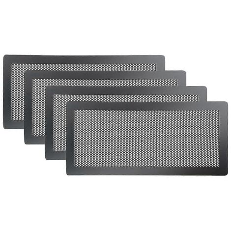 Lot de 4 grilles magnétiques pour aérations de sol - Filtres en maille de 14 x 30 cm