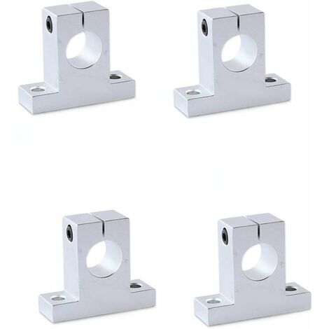 Lot de 4 guides de serrage linéaires SK20 en aluminium pour rail de mouvement de 20 mm de diamètre