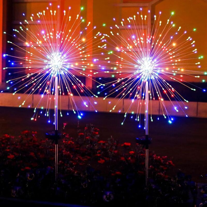 Lot de 4 guirlandes lumineuses solaires à led pour créer une nuit magique, guirlandes lumineuses étanches pour jardin, terrasse, Noël, mariage