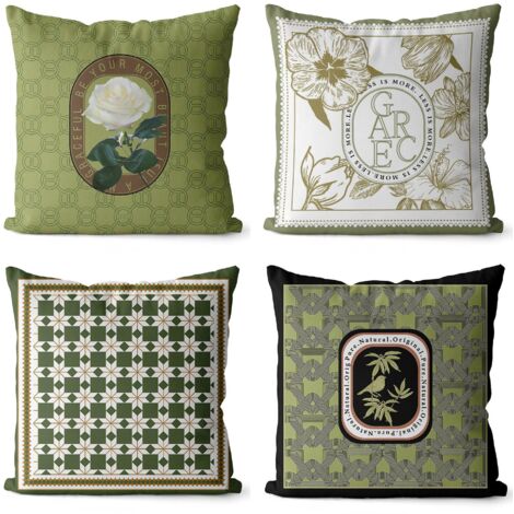 lot De 4 Housse De Coussin, Housse Coussin 45x45 Housses De Coussin Taie D'oreiller Dcoratif Canap Pour Chambre, Canap, Chaise, Lit,jardin (vintag