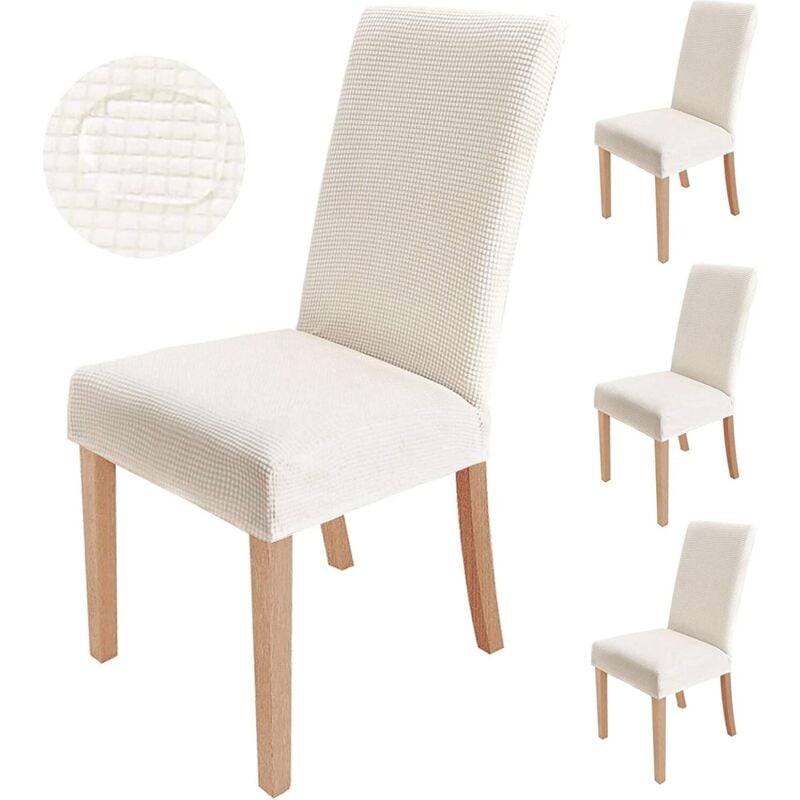 Rapanda - Lot de 4 Housses de Chaise Extensibles Universelle -de chaise en stretch Housse de chaise élastique Housse moderne Décoration Housse de