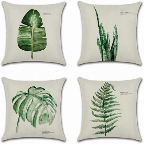 Lot De 2 Housses De Coussin Décoratives En Velours à L'aquarelle Courte