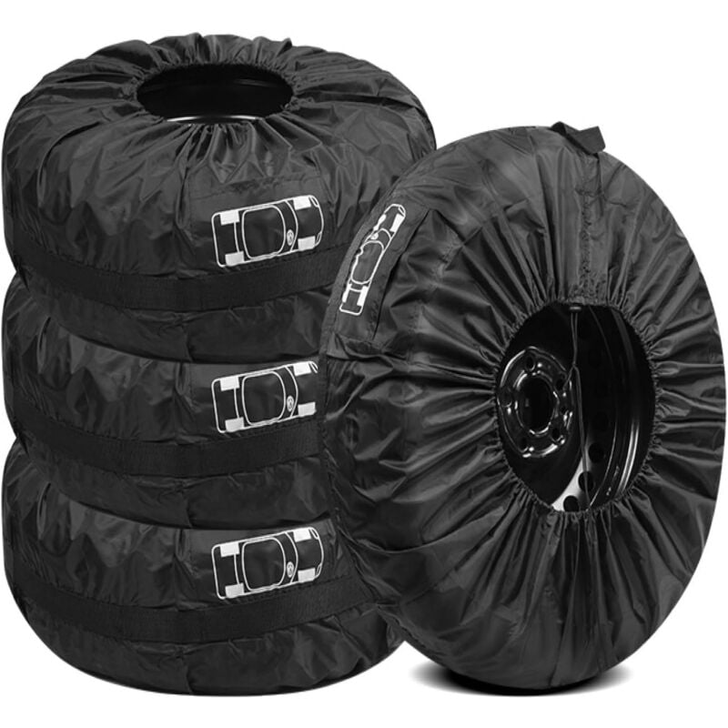 Lot de 4 Housses de Pneu pour Roue de Voiture,Protection de Pneu de Voiture, Le Soleil pour pneus de13-18"