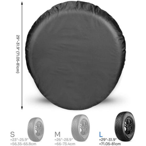 Lot de 4 housses de pneu – Protection de roue de pneu robuste pour camion, SUV, remorque, camping-car, camping-car – Convient universellement aux diamètres de pneu de 66 à 72 cm