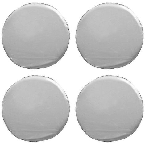 Lot de 4 housses de pneus 27-29 pouces, protection pour roues de caravane/remorque, imperméables, couleur argent givré.