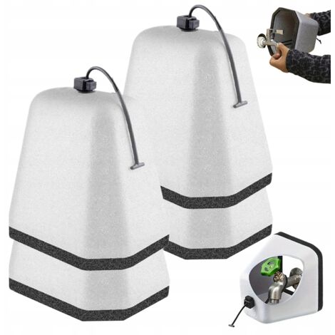 Lot de 4 housses de protection hivernales épaisses pour robinets d'extérieur et de jardin.