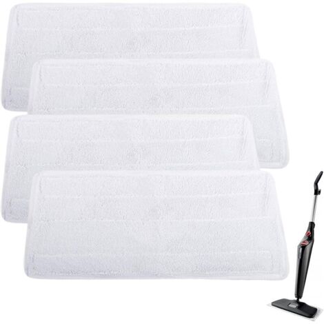 Lot de 4 Housses de rechange pour nettoyeur vapeur Vileda XXL,housse de rechange en microfibre lavable pour nettoyeur vapeur Vileda Steam PLUS XXL lavable en blanc réutilisable rechange