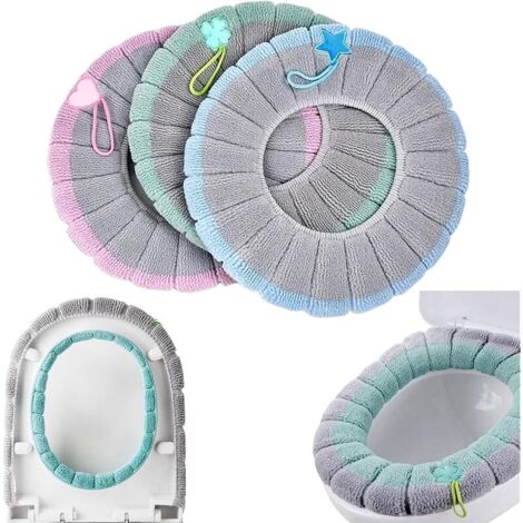 Lot de 4 housses de siège de toilette avec poignée