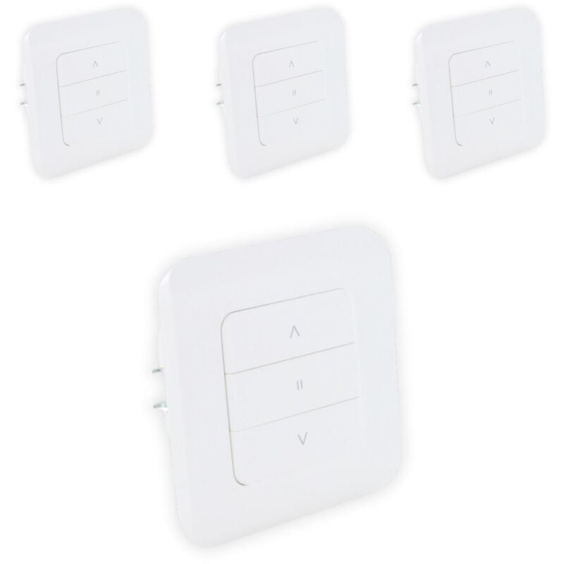 Dio Connected Home - Lot de 4 interrupteurs connectés volets roulants rev shutter - 2x600W - Blanc - Chacon