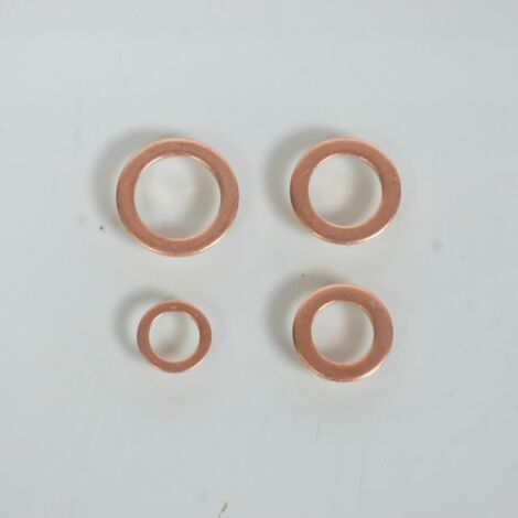 Lot de 4 joint plat en cuivre vis bouchon vidange Ø8 Ø10 Ø12 Ø14