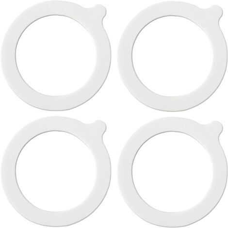 Lot de 4 joints d'étanchéité en silicone joints hermétiques de rechange pour bocaux en verre stockage d'aliments intérieur Ø 69 mm extérieur Ø 93 mm