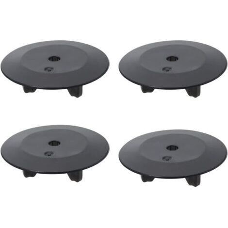 Lot de 4 joints d'évier en caoutchouc (convient aux accessoires de cuisine, noir, 55 mm)