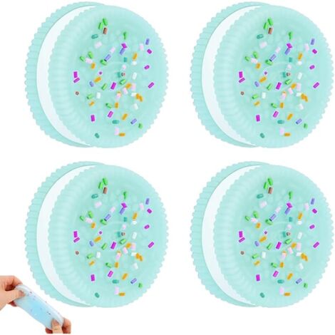 Lot De 4 Jouets Anti-Stress, Squishy À Écraser, Ultra Doux Décompression Anti-Stress En Bleu, 3.8Cm Longueur 1Cm Hauteur