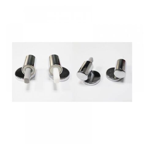 Lot de 4 Kit de remplacement pour abattant WC traditionnel et contemporain avec charnières à fermeture douce à dégagement rapide, Charnières de fixation supérieure