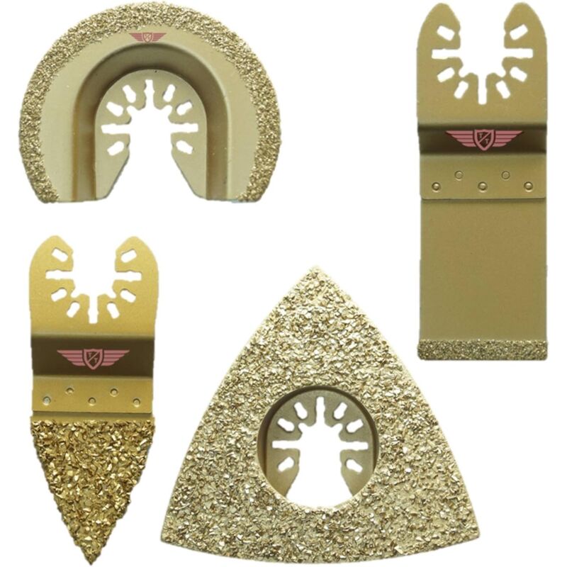 Lot de 4 Lame Scie Oscillante,Lames de jointoiement à ajustement rapide compatibles avec l'outil multifonction Dewalt Stanley Black et Decker Fein