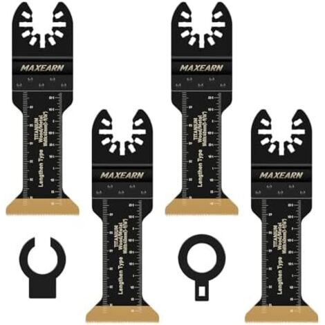 Lot de 4 Lame Scie Oscillantes, 70mm Extra Longues Outil Multifonction pour Métal, Bois, Plastique, Vis, Multitool Oscillante - 4Pcs