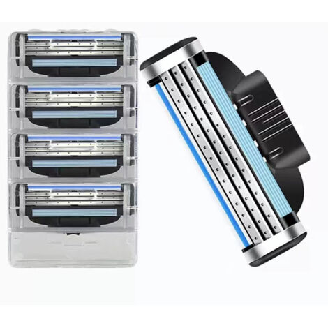Lot de 4 lames de rechange pour rasoir Gillette Mach 3 lames