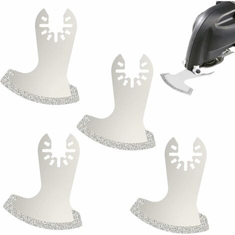 Lot de 4 lames de scie diamantées pour outil oscillant