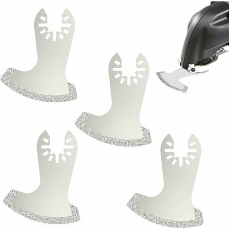 Lot de 4 lames de scie diamantées pour outil oscillant
