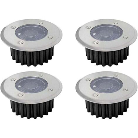 Lot de 4 lampadaires solaires LED, éclairage extérieur, lampadaire