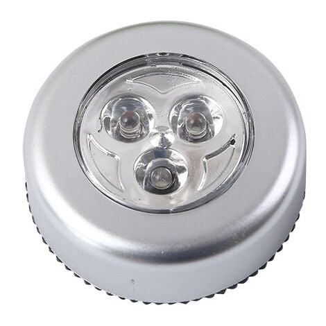 SOAIY Lot de 5 Lampe Spot LED Autocollant Éclairage Supplémentaire Alimenté  par 3 Piles/Batteries pour Penderie/Placard/Étagère/Entrée/Cuisine/Passage  - Argent : : Luminaires et Éclairage