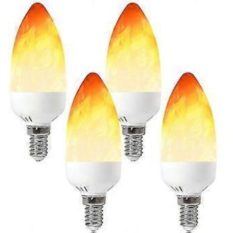 Lot de 4 lampes LED E14 2W 25lm 28 x 2835 SMD AC 85-265V pour la décoration intérieure, chambre