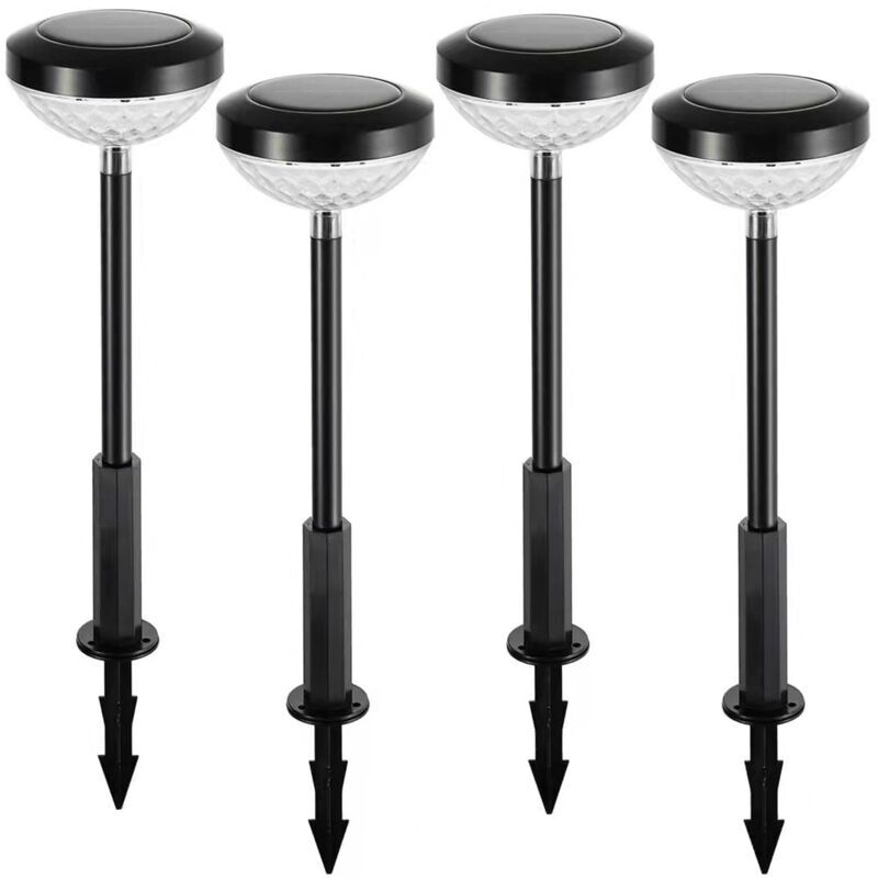 Start - Lot de 4 lampes solaires d'exterieur lampe de projection couleurs changeantes ou blanc chaud etanches IP67 pour jardin allee paysage