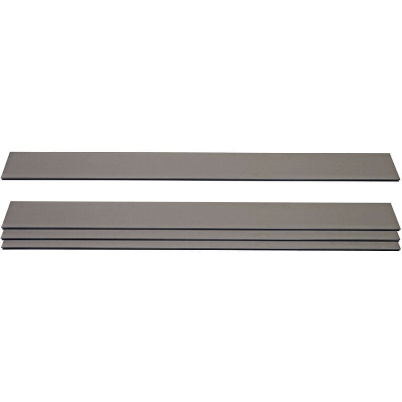 Mendler - Lot de 4 lattes pour brise-vue en wpc Sarthe, planches brise-vent, approx. 1sqm - 180cm, gris