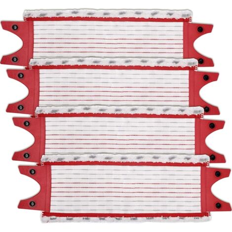 Lot de 4 lingettes de rechange en microfibre, têtes de balai plates en microfibre pour V