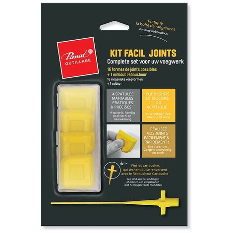 Lot de 4 lisseurs pour joints avec 16 formes de joints, pour tous les mastics, utilisation facile pour salle de bain, cuisine...