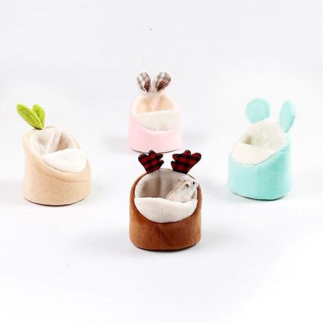 lot De 4 Lit Pour Cochon D'inde,lit Chaud De Hamster Maison Douillette Pour Animaux Avec Coussin Amovible Doux Cage Pour Cachette Accessoires Pour